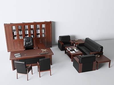 新中式办公桌椅 中式办公桌椅 办公沙发