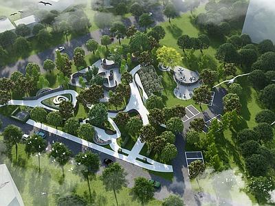 现代主义景观口袋公园