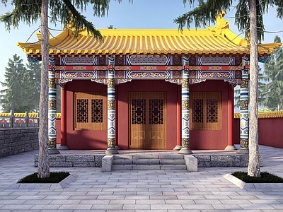 新中式寺庙建筑 寺庙 小庙