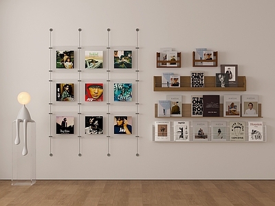 现代简约挂件 书架 亚克力挂件 唱片