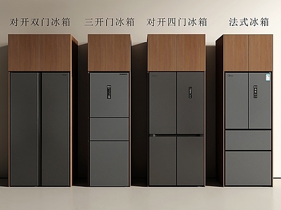 现代简约冰箱 现代冰箱 冰箱 对开门冰箱 法式冰箱 三开门冰箱