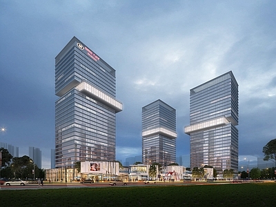 现代主义商业综合体 现代高层酒店