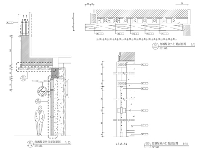 现代门头 入口 施工图