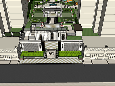 现代简约小区景观 欧式住宅小区景观 特色运动休闲空间