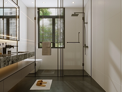 现代极简卫生间