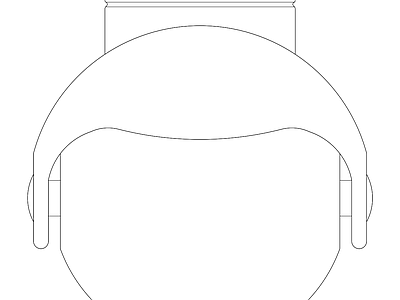 精选全屋定制家具家居五金图块 五金系列常用图块 脚轮正面