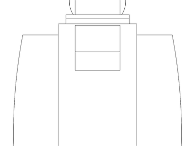 精选全屋定制家具家居五金图块 五金系列常用图块 脚轮正面