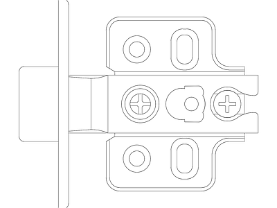 精选全屋定制家具家居五金图块 五金系列常用图块 铰链11