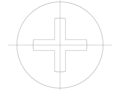 精选全屋定制家具家居五金图块 五金系列常用图块 2螺丝钉正面