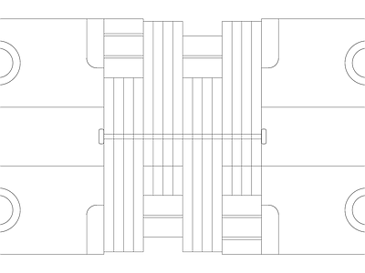 精选全屋定制家具家居五金图块 五金系列常用图块 十字暗铰中号3