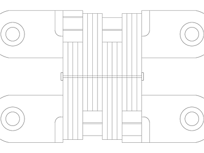 精选全屋定制家具家居五金图块 五金系列常用图块 十字暗铰大号3