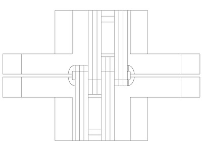 精选全屋定制家具家居五金图块 五金系列常用图块 十字暗铰小号2
