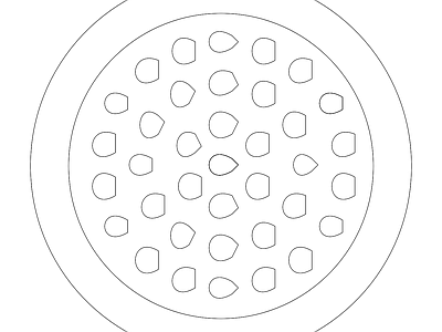 精选全屋定制家具家居五金图块 五金系列常用图块 圆形透气网