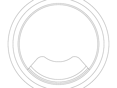 精选全屋定制家具家居五金图块 五金系列常用图块 走线孔3