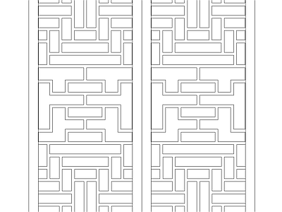 现代综合门窗百款大样大样图块施工图 门样2004