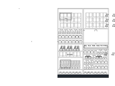 现代柜子4组柜入户方案布局施工图 03居家功能模块玄关模块3