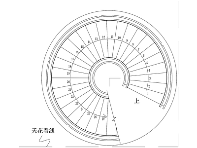 旋转楼梯旋转楼梯图块旋转楼梯大样图施工图 旋转楼梯装饰详图