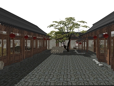 新中式四合院 复古酿酒坊 古建筑酿酒庄 古代四合院