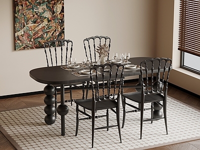 中古风餐桌