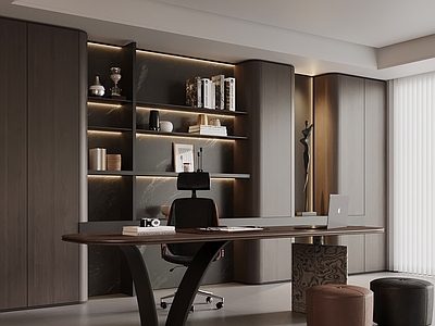 意式极简书房