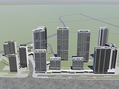 现代简模规划 东莞光大天骄g 国际广场 高层办公楼 商办综合体