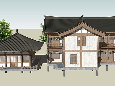 日式古建筑 古建筑古塔楼牌坊