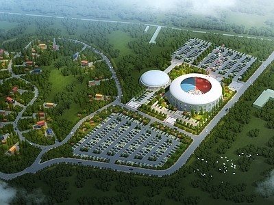 现代主义鸟瞰规划