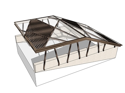 新中式雨棚 地下车库 雨棚