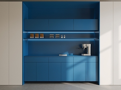 现代餐边柜 咖啡机