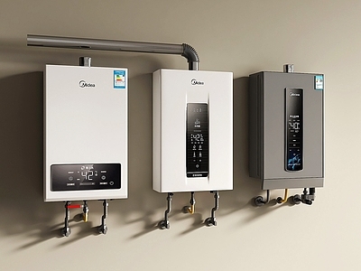 现代简约热水器 现代热水器 热水器 燃气热水器