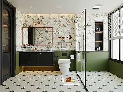 中古风卫生间 法式中古卫生间 卫生间组合