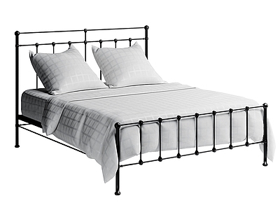 现代简约双人床