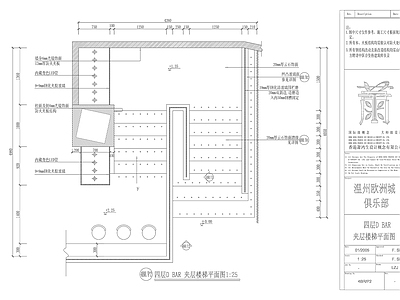 现代楼梯节点 楼梯平面图 施工图
