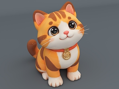卡通萌系雕塑摆件 猫咪 小猫