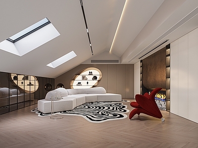 现代极简家居客厅