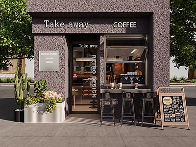 复古咖啡厅 咖啡店 咖啡店门头 工业咖啡厅 咖啡厅 现代咖啡店