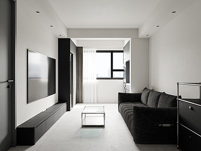 极简黑白灰客厅 黑白灰客厅