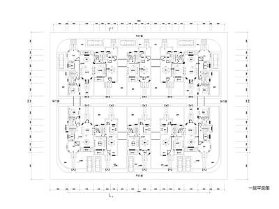 新中式别墅建筑 联排 施工图