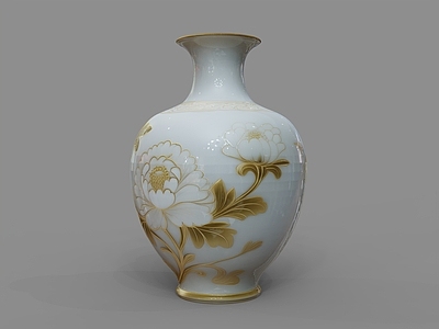 新中式花瓶 花瓶摆件 瓷器 中式摆件 青花瓷