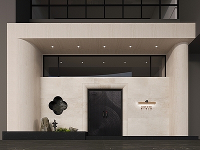 新中式售楼处外观