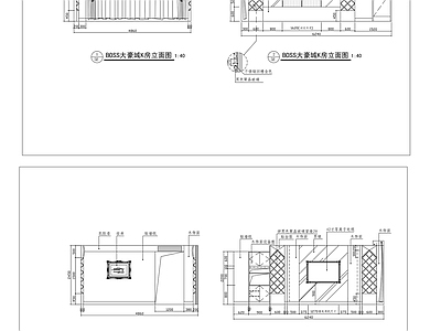 现代KTV KTV 立面图 窗帘 施工图