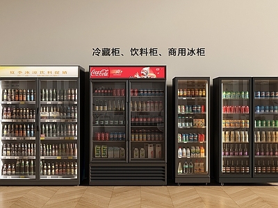 现代简约冰柜 冰柜 冷藏柜 饮料柜 货柜 展示柜