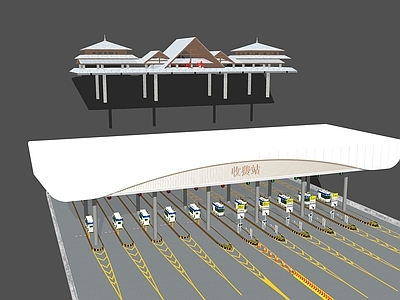 新中式收费站 收费站 高速收费站