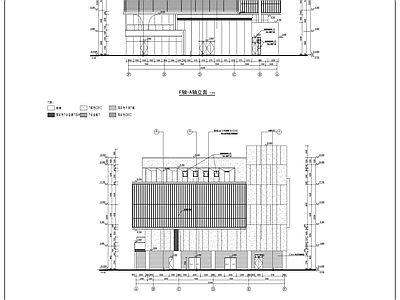 现代办公楼建筑 社区邻里中心建筑 施工图