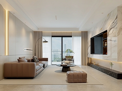 现代客餐厅 客厅 客餐厅