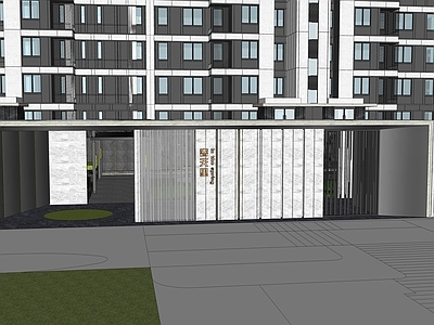 新中式小区建筑