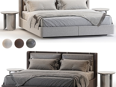 现代简约双人床