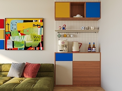 现代波普风包豪斯客厅 多吧胺客厅