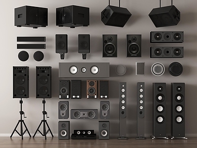 极简音响 音响 音响组合 吸顶落地音响 挂壁式音响 影音设备