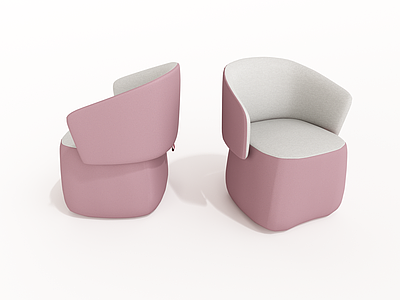 现代简约单人沙发 墩子